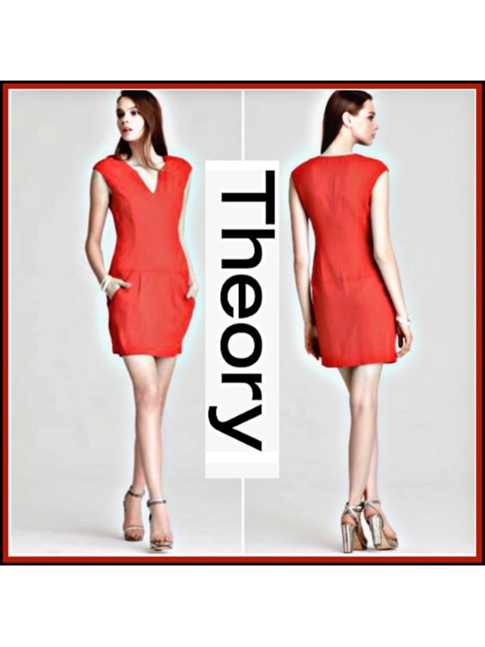 NEW! Theory Adalize Engine Red Habitat Dress with Pockets